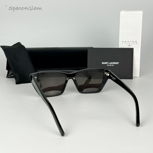 NEW Saint Laurent SL276 MICA 001 Black Gray Cat Eye Women Sunglasses - Picture 6 of 12